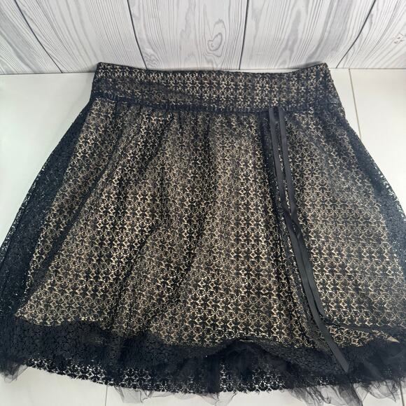 Ruby Rox Dresses & Skirts - Ruby Rox Black Floral Lace Mini Skirt New Size 11 Whimsey goth Coquette